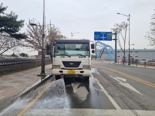 살수차 운행사진