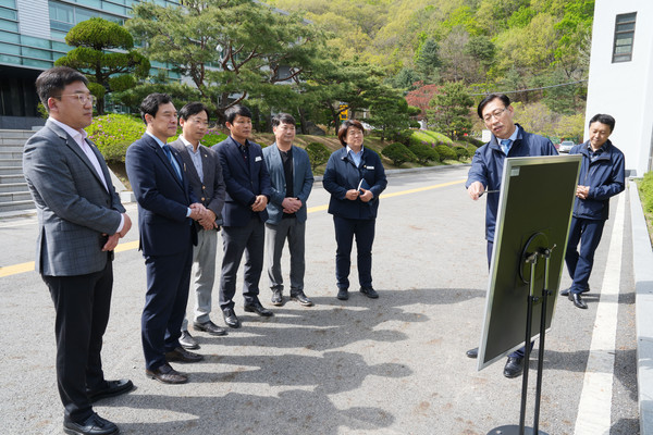 ▲ 하남시의회 한국수자원공사 팔당권지사 방문 모습.