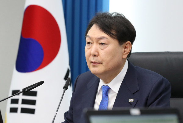 ▲ 윤석열 대통령이 국무회의를 주재하고 있다. /뉴시스