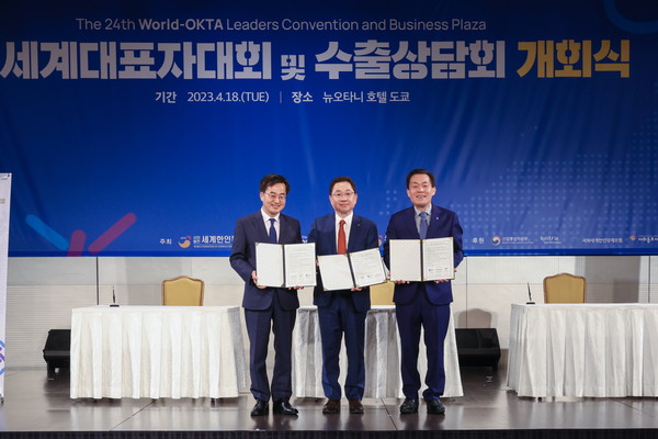 ▲ 세계한인경제인대회 공동 개최 모습.
