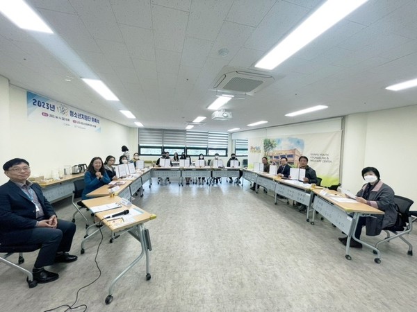 ▲ 군포시청소년상담복지센터 1388청소년지원단 위촉식 개최 모습.