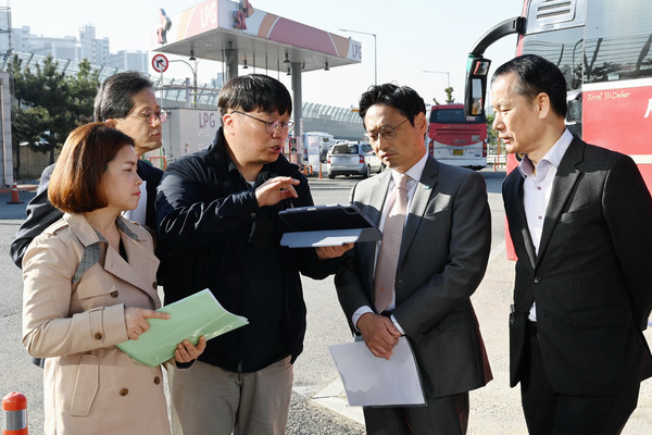 ▲ 시흥 하늘휴게소 점검 모습.