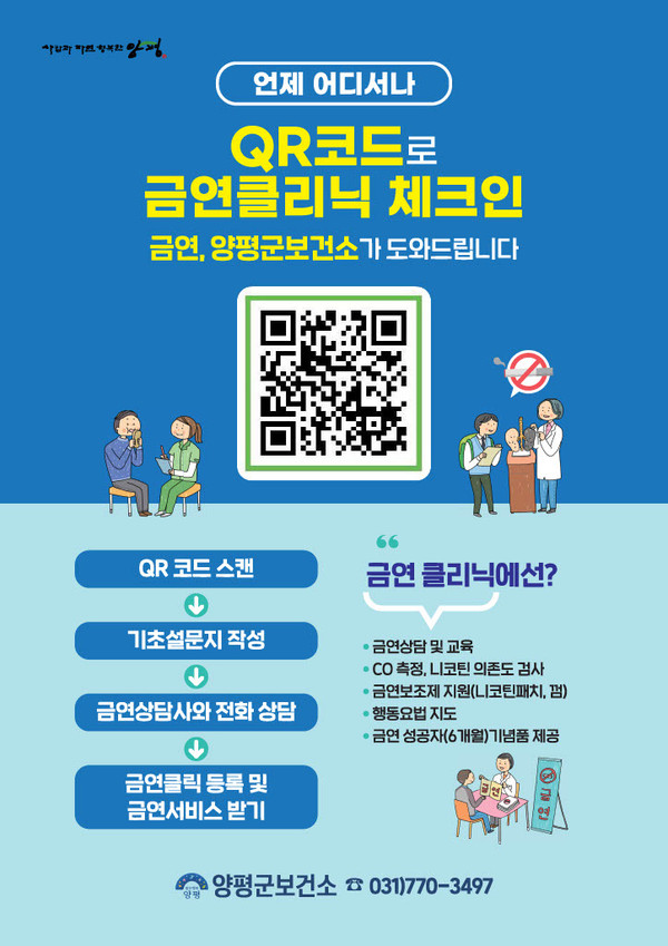 ▲ 양평군 금연클리닉 카카오톡 채널 운영.