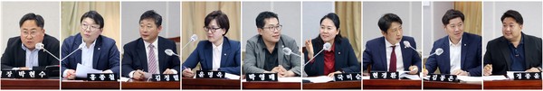 ▲ 수원특례시의회는 4월 27일 김성진 수원시정연구원 원장 후보자에 대한 정책검증청문특별위원회를 실시했다.