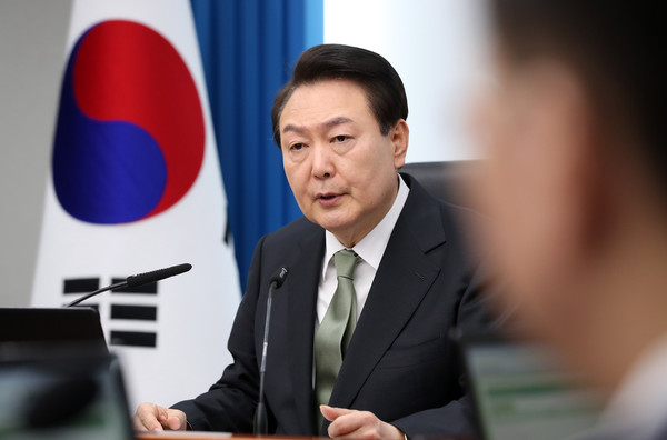 ▲ 윤석열 대통령이 국무회의를 주재하고 있다. /뉴시스
