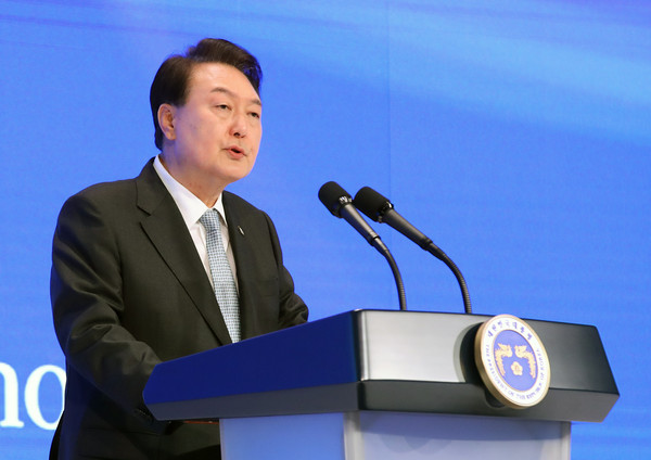 ▲ 윤 대통령 ‘아시안리더십콘퍼런스 개막식 축사’. /뉴시스