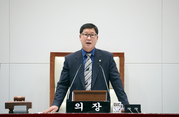 ▲ 개회사하는 박광순 의장.