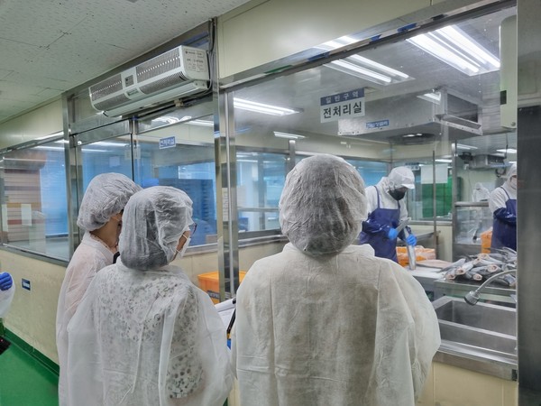 2022년도 수산물 공동구매 업체 현장심사 사진.