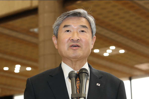 ▲ 취재진 질문에 답하는 조태용 안보실장. /뉴시스