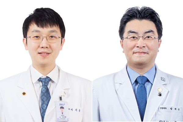 ▲ 분당서울대병원 신경외과 이시운 교수(좌), 방재승 교수(우).