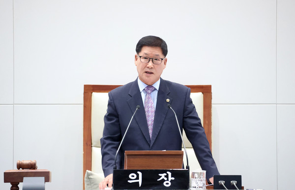 ▲ 개회사하는 박광순 의장.
