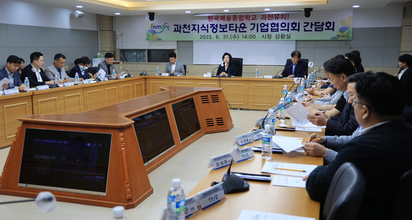 ▲ 과천지식정보타운 기업협의회 간담회 개최 모습.