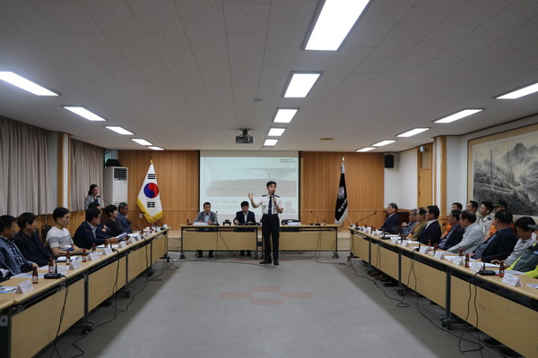 ▲ 김포소방서 외국인 고용사업장 기업인 간담회 개최 모습.