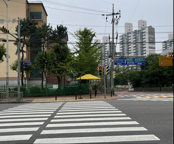 ▲ 양주시 그늘막 운영 모습.