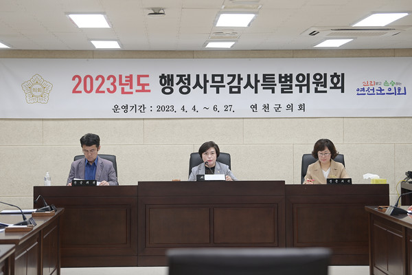 ▲ 행정사무감사 특위 모습.