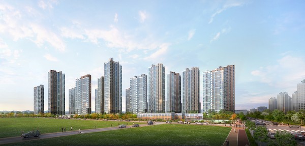 ▲ 평택 브레인시티 대광로제비앙 모아엘가 투시도.