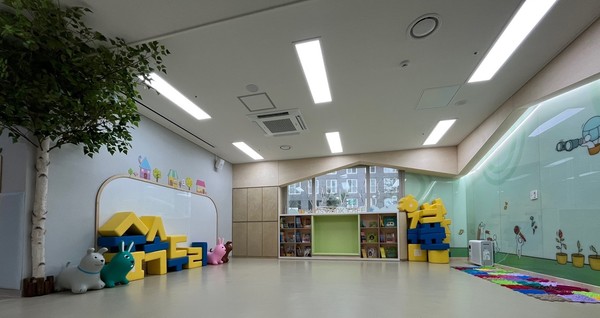 ▲ 7월 개원 앞둔 숲속두리 시립어린이집 모습.