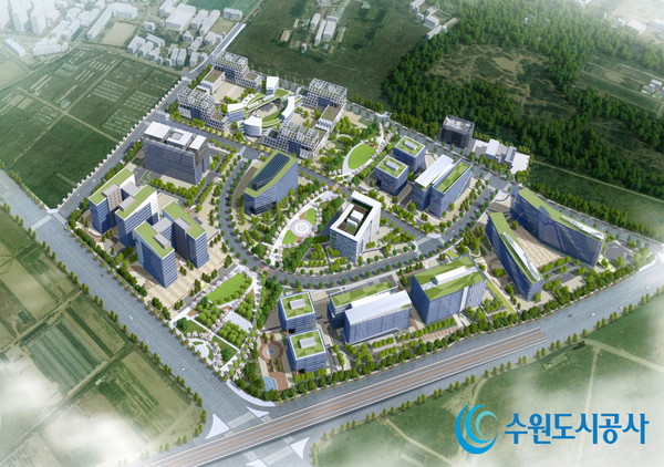 ▲ 수원시 탑동 이노베이션밸리 조감도.