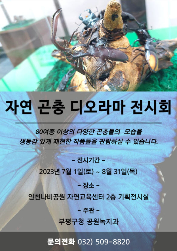 인천나비공원서‘자연 곤충 디오라마 전시회’ 개최