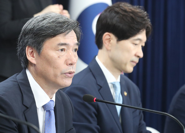 ▲ 후쿠시마 오염수 방류 관련 일일 브리핑, 발언하는 박구연 국무1차장. /뉴시스
