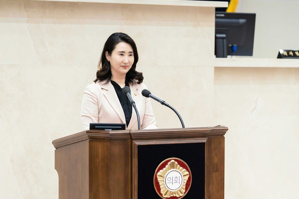 ▲ 5분 자유발언하는 박은선 의원.