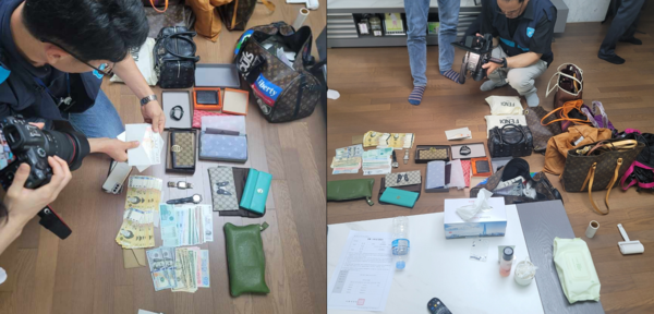 ▲ 가택수색 현장 사진.