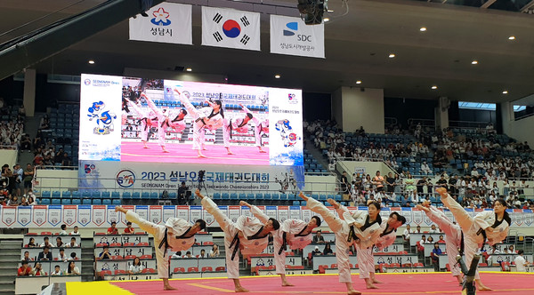 ▲ 성남시 제10회 성남 오픈 국제 태권도 대회 개최 모습.
