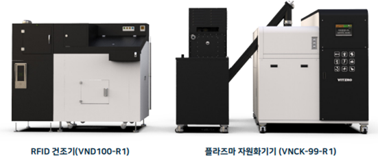 ▲ 건조기와 플라즈마 탄화기.