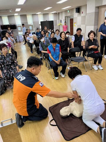 ▲ 의정부소방서 소방안전교육 실시 모습.