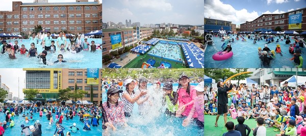 ▲ 초등학교 운동장에서 펼쳐진 그동안의 성북문화바캉스 현장 이모저모.