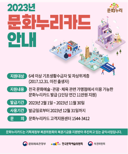 ▲ 오산시 문화누리카드 홍보물.