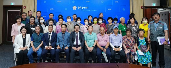 ▲ 평택시의회 이관우 부의장, '방음 사업 관련 주민 간담회' 개최 모습.