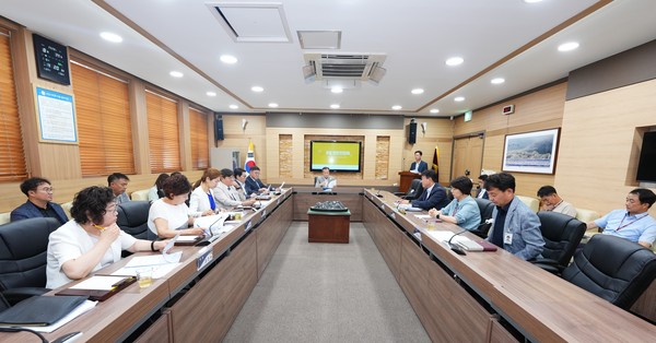 ▲ 8월 현안간담회 개최 현장.