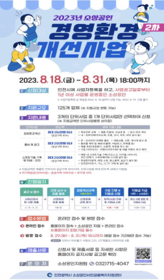 소상공인 경영환경개선사업 홍보포스터