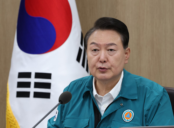 ▲ 윤석열 대통령이 을지 및 제35회 국무회의를 주재하고 있다. /뉴시스