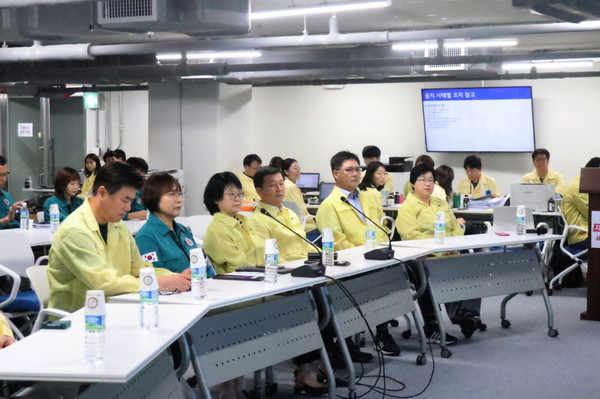 ▲ 교육행정위원회, 경기도교육청 을지연습 상황실 격려 방문.