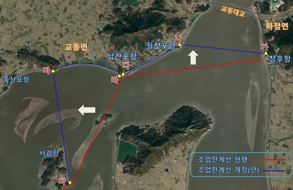 ▲ 조업한계선 상향조정 모습.