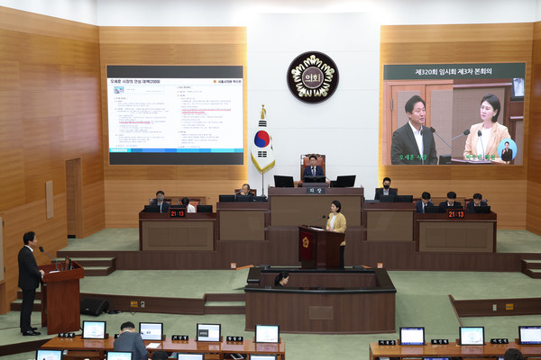 ▲ 시정질문하는 박수빈 의원.