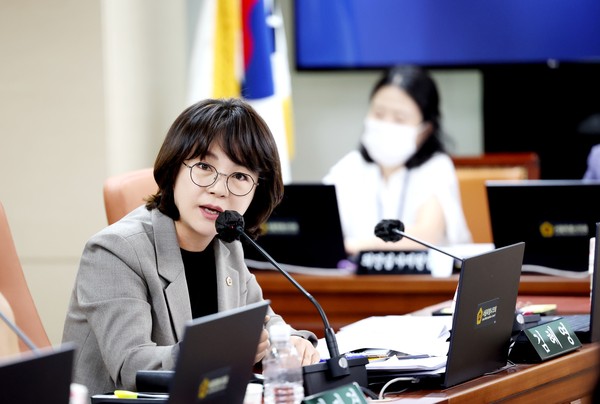 ▲ 김혜영 의원 상임위 질의 사진.
