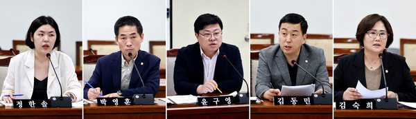▲ 정한솔-박영훈-윤구영-김동민-김숙희.