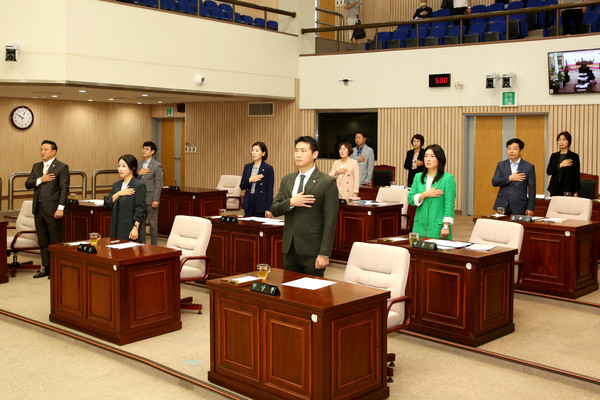 ▲ 군포시의회 제269회 제1차 본회의장 모습.