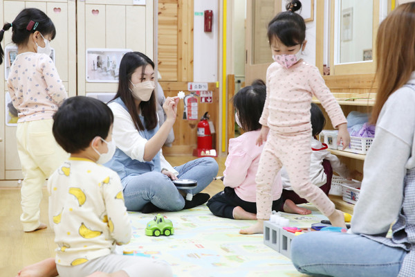 ▲ 성동구의 한 어린이집에서 즐겁게 활동하는 아이들의 모습.