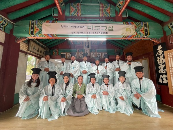 ▲ 양주시 양주1동 현장 통장회의 개최 모습.