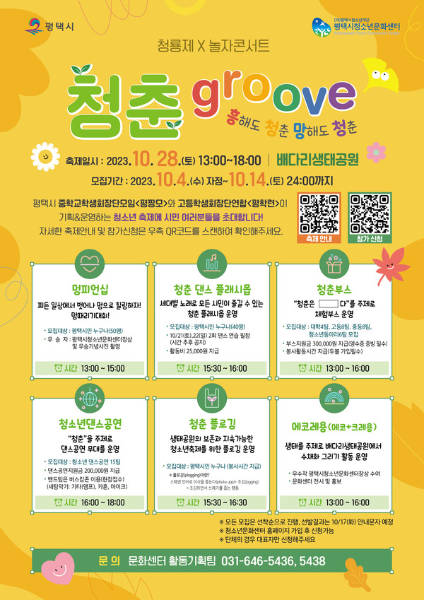 ▲ 청소년축제 청춘GROOVE 포스터.