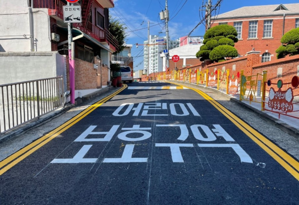 동구 금창동 쇠뿔고개 마을_창영초 통학로 개선