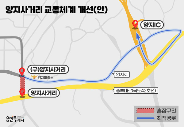 ▲ 용인특례시 양지사거리 교통체계 개선도.