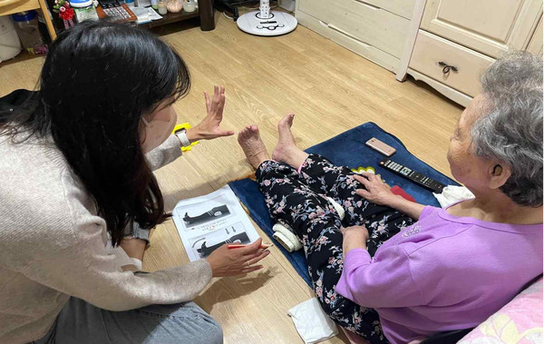 ▲ 고려대학교 간호대학 학부생 현장 실습지도 현장.