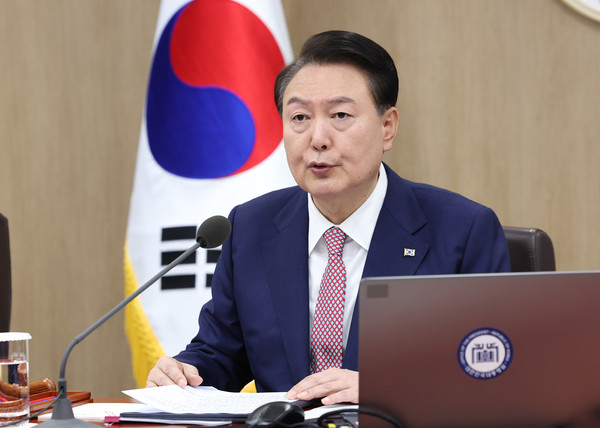 ▲ 국무회의 주재하는 윤 대통령. /뉴시스