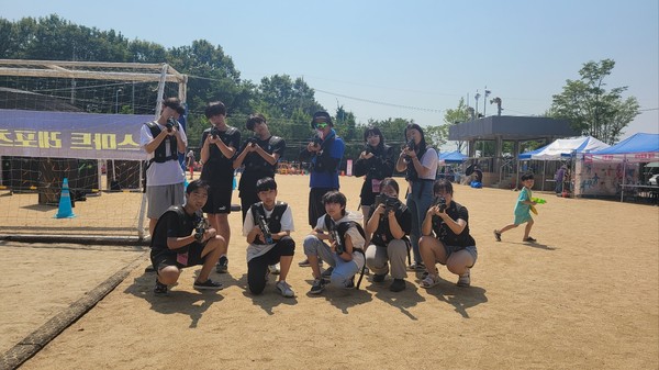 ▲ 레이저태그 서바이벌 행사 사진.