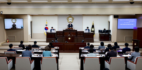 ▲ 부평구의회 제258회 임시회 개회 모습.
